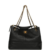 Chanel Small Coco Hobo Bag Black Calfskin Antique Gold Hardware - Thumbnail View 7