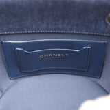 Chanel Small Coco Beach Shopping Tote Bag Bag Beige Raffia and Dark Blue Denim Light Gold Hardware - Thumbnail View 9