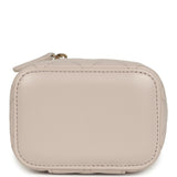 Chanel Mini Pearl Crush Vanity Case Light Grey Lambskin Brushed Gold Hardware - Thumbnail View 6