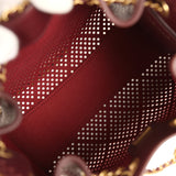 Chanel Mini 25 Hobo Bag Dark Burgundy Perforated Calfskin Antique Gold Hardware - Thumbnail View 8