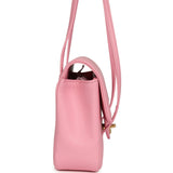 Chanel Small Preppy Coco Flap Bag Pink Shiny Caviar Brushed Gold Hardware - Thumbnail View 3