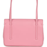 Chanel Small Preppy Coco Flap Bag Pink Shiny Caviar Brushed Gold Hardware - Thumbnail View 4
