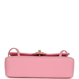 Chanel Small Preppy Coco Flap Bag Pink Shiny Caviar Brushed Gold Hardware - Thumbnail View 6
