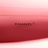 Chanel Small Preppy Coco Flap Bag Pink Shiny Caviar Brushed Gold Hardware - Thumbnail View 9