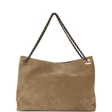 Chanel Large "Eyes on You" CC Shopping Bag Dark Beige Suede Gold Hardware - Thumbnail View 1