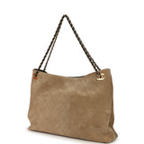 Chanel Large "Eyes on You" CC Shopping Bag Dark Beige Suede Gold Hardware - Thumbnail View 5