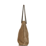 Chanel Large "Eyes on You" CC Shopping Bag Dark Beige Suede Gold Hardware - Thumbnail View 3