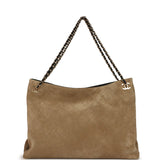 Chanel Large "Eyes on You" CC Shopping Bag Dark Beige Suede Gold Hardware - Thumbnail View 4