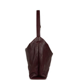 Chanel Maxi Hobo Shoulder Bag Dark Burgundy Lambskin Light Gold Hardware - Thumbnail View 3