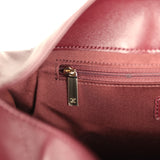Chanel Maxi Hobo Shoulder Bag Dark Burgundy Lambskin Light Gold Hardware - Thumbnail View 9