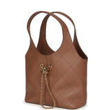 Chanel Daily Trendy Shopping Bag Brown Calfskin Gold Hardware - Thumbnail View 5