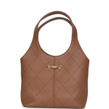 Chanel Daily Trendy Shopping Bag Brown Calfskin Gold Hardware - Thumbnail View 4