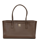 Chanel Small Cerf Shopping Bag Brown Calfskin Gold Hardware - Thumbnail View 1