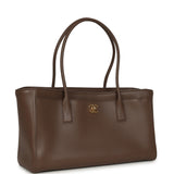 Chanel Small Cerf Shopping Bag Brown Calfskin Gold Hardware - Thumbnail View 2