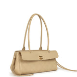 Chanel Small "Urban Essential" East West Shopping Tote Light Beige Caviar Gold Hardware - Thumbnail View 2