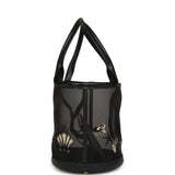Chanel Coco Beach Small Bucket Bag Black Embroidered Mesh and Calfskin Gold Hardware - Thumbnail View 4