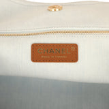 Chanel Maxi Coco Beach Cambon Hobo Bag Blue Denim and Brown Calfskin Brushed Gold Hardware - Thumbnail View 9