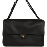 Chanel Maxi "Souplissimo" Large Flap Bag Black Grained Calfskin Gold Hardware - Thumbnail View 1