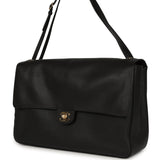 Chanel Maxi "Souplissimo" Large Flap Bag Black Grained Calfskin Gold Hardware - Thumbnail View 4