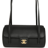 Chanel Preppy Coco Bowling Bag Black Shiny Caviar Brushed Gold Hardware - Thumbnail View 1