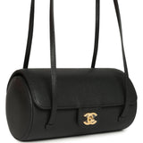 Chanel Preppy Coco Bowling Bag Black Shiny Caviar Brushed Gold Hardware - Thumbnail View 2