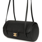 Chanel Preppy Coco Bowling Bag Black Shiny Caviar Brushed Gold Hardware - Thumbnail View 5