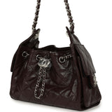 Chanel Mini 25 Hobo Bag Dark Brown Shiny Crumpled Calfskin Silver Hardware - Thumbnail View 5