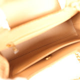 Chanel Small Kelly Dark Beige Raffia Brushed Gold Hardware - Thumbnail View 8