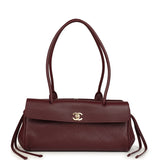 Chanel Small "Urban Essential" East West Shopping Tote Dark Burgundy Caviar Gold Hardware - Thumbnail View 1