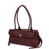 Chanel Small "Urban Essential" East West Shopping Tote Dark Burgundy Caviar Gold Hardware - Thumbnail View 5
