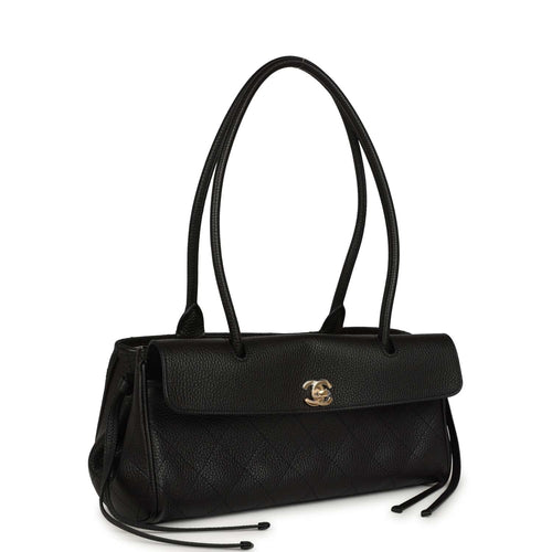 Chanel Small "Urban Essential" East West Shopping Tote Black Caviar Gold Hardware