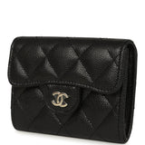 Chanel Classic Card Holder Wallet Black Shiny Caviar Light Gold Hardware - Thumbnail View 5