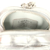 Chanel CC In Love Mini Heart Bag Charm Silver Metallic Lambskin Silver Hardware - Thumbnail View 8