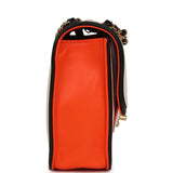 Chanel Medium Coco Beach "Tropicoco" Flap Bag Orange, White and Black Lambskin Gold Hardware - Thumbnail View 3