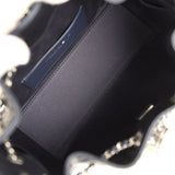Chanel Mini 25 Hobo Bag Dark Blue Metallic Caviar Silver Hardware - Thumbnail View 8