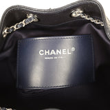 Chanel Mini 25 Hobo Bag Dark Blue Metallic Caviar Silver Hardware - Thumbnail View 9