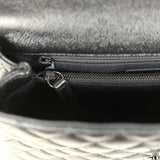 Pre-owned Chanel Medium Coco Top Handle Flap Bag So Black Shiny Caviar Black Hardware - Thumbnail View 9