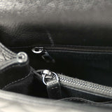 Pre-owned Chanel Medium Coco Top Handle Flap Bag So Black Shiny Caviar Black Hardware - Thumbnail View 11