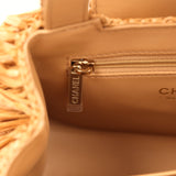 Chanel Small Fringe Kelly Dark Beige Raffia Wood and Light Gold Hardware - Thumbnail View 10