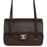 Chanel Small Preppy Coco Flap Bag Dark Brown Shiny Caviar Brushed Gold Hardware - Thumbnail View 1