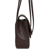 Chanel Small Preppy Coco Flap Bag Dark Brown Shiny Caviar Brushed Gold Hardware - Thumbnail View 3