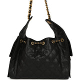 Pre-owned Chanel Small 25 Hobo Bag Black Caviar Antique Gold Hardware - Thumbnail View 4