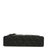Chanel Top Handle Long Vanity Case with Chain Black Shiny Caviar Light Gold Hardware - Thumbnail View 6