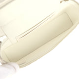 Chanel Top Handle Long Vanity Case with Chain White Shiny Caviar Silver Hardware - Thumbnail View 8