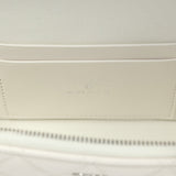 Chanel Top Handle Long Vanity Case with Chain White Shiny Caviar Silver Hardware - Thumbnail View 9