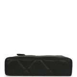Chanel Top Handle Long Vanity Case with Chain Black Shiny Caviar Light Gold Hardware - Thumbnail View 6