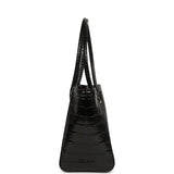 Chanel Small Cerf Shopping Bag Black Croc Embossed Calfskin Gold Hardware - Thumbnail View 3