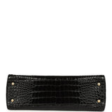 Chanel Small Cerf Shopping Bag Black Croc Embossed Calfskin Gold Hardware - Thumbnail View 6