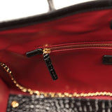Chanel Small Cerf Shopping Bag Black Croc Embossed Calfskin Gold Hardware - Thumbnail View 9