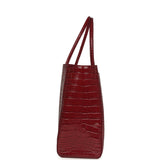 Chanel Large Cerf Shopping Bag Burgundy Crocodile Embossed Calfskin Gold Hardware - Thumbnail View 3
